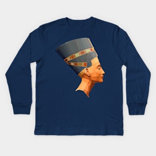 Queen Nefertiti Icon Kids Long Sleeve T-Shirt